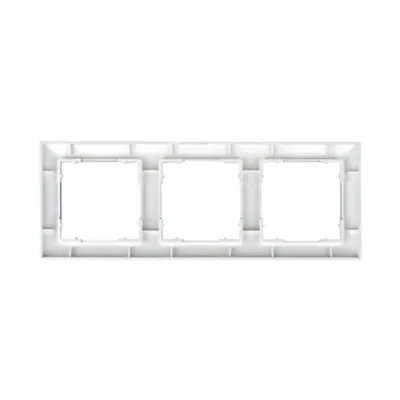 Ramă pentru 3 aparate cu dimensiuni de 55x55mm, albă