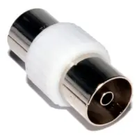 Adaptor antena coaxial TV M-M Alb, KTCFF