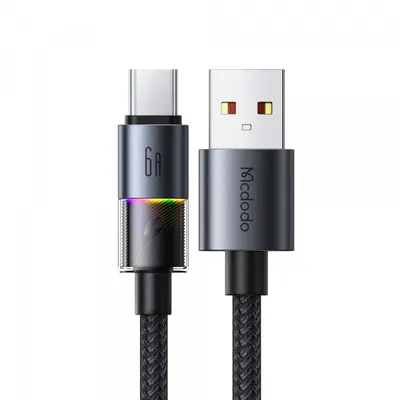 Cablu Date si Incarcare USB-A - USB-C McDodo CA-8180 Colorful, 66W, 1.2m, Negru