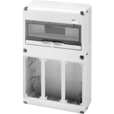 Organizator de santier Q-DIN 14 MODULE - 3 FLANSE - 3 interblocată VERTICAL FLANGE - 16 / 32A - IP65