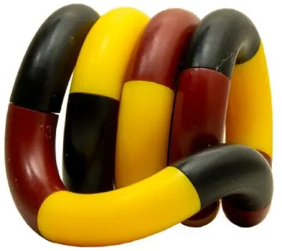 Jucarie antistres Tangle twist - Tesatura colorata