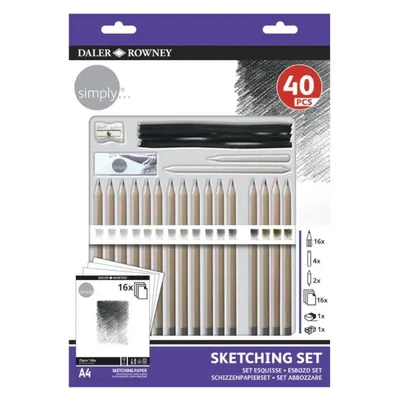 Set Schite 40 Piese Sketching Simply Daler Rowney