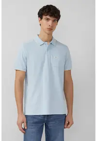 Tricou polo din bumbac cu buzunar pe piept