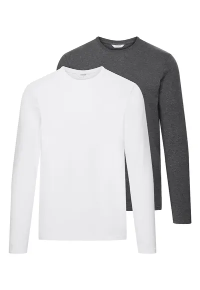 Bluza barbati Move set de 2 perechi alb - gri - Alb
