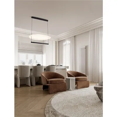 Lampa suspendata DIONA Triac Dimabil Nisipiu Negru & Alb Otel, Aluminiu & Silicone LED 55 Wat 220-240Volt 3601Lm 3000K IP20