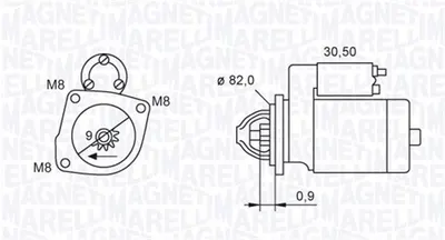 Electromotor (12V, 1,7kW) potrivit FIAT DUCATO 2.3D 07.06