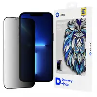 Folie de protectie Ecran Privacy Lito D+ Pro pentru Apple iPhone 14 Plus / 13 Pro Max, Sticla Securizata, Full Glue