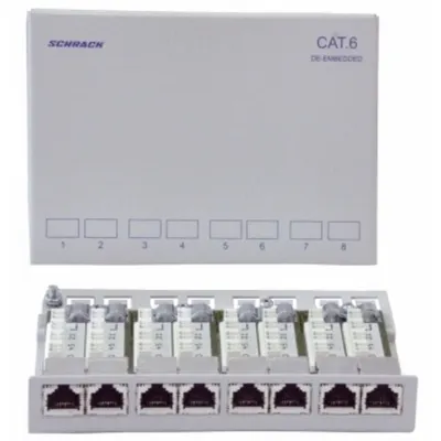 Patchpanel aplicat Cat.6 8xRJ45 ecranat