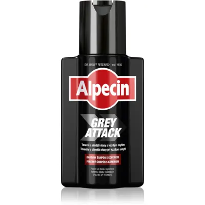 Alpecin Grey Attack sampon pe baza de cafeina împotriva părului gri pentru bărbați 200 ml