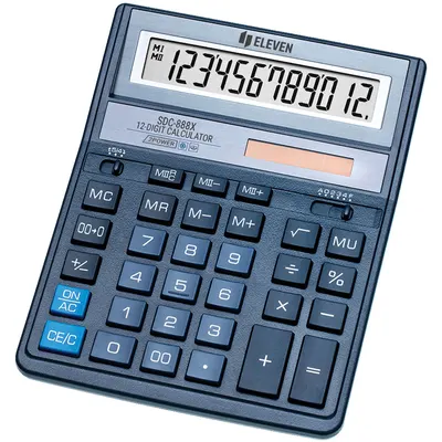 Calculator Eleven - SDC-888XBL, 12 cifre, albastru