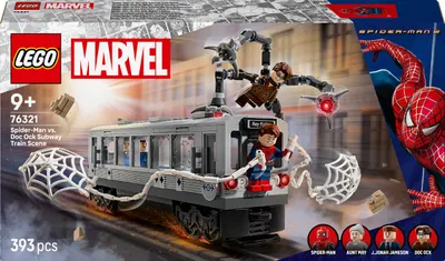 Constructor LEGO Marvel - Spider-Man vs. Doc Ock: Scena din metrou (76321)