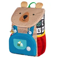 Ghiozdan Mini Little Travelers Plus, 33x26x16 cm, motiv Big Bear, Tiger Family