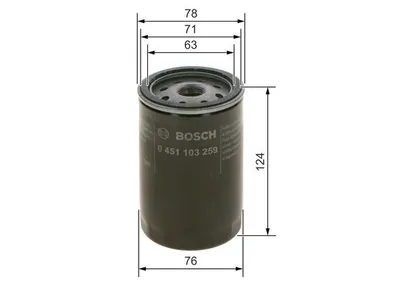 Filtru ulei BOSCH 0 451 103 259
