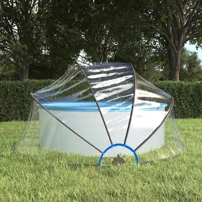 vidaXL Cupolă pentru piscină, 315x158 cm, PVC, rotund