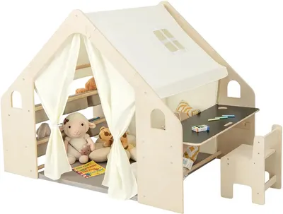 Căsuță de joacă din lemn 6 în 1 Ginger Home - Cu accesorii