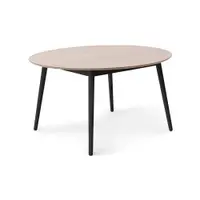 Masă de dining rotundă extensibilă cu blat cu aspect de lemn de stejar cu blat suplimentar ø 135 cm Meza – Hammel Furniture