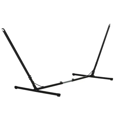 Outsunny Suport Schelet pentru Hamac Reglabil Max. 150 Kg, Negru, 308-380x108x120cm | Aosom Romania