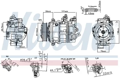 Compresor climatizare aer conditionat potrivit SEAT ALHAMBRA; VW ATLAS, SHARAN 1.4-3.6 05.11