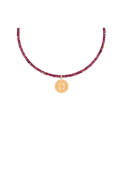 Colier Boho cu pietre granat