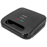 Sandwich maker Daewoo DSM300, 800W, 3in1, placi antiaderente si detasabile (Negru)