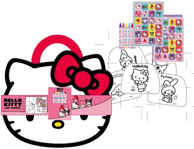 Set creativ Cerda Hello Kitty - Cu creioane colorate și stickere