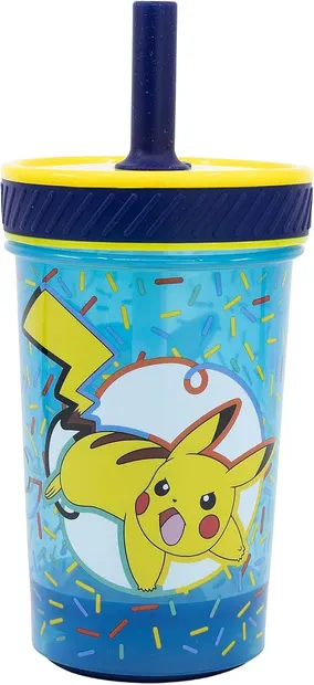 Cană cu păi Stor Pokemon - Doodle Grip, 370 ml