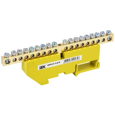 Neutral bus bar with DIN-Izolator SHNI-6x9-18-D-ZH