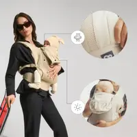 Marsupiu Kinderkraft Carrybee Grey cu 2 pozitii de purtare si greutate admisa 20 kg