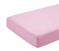 Cearceaf roz KidsDecor cu elastic din bumbac 63 x 127 cm