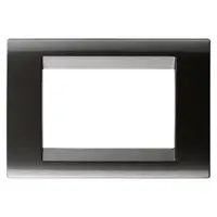 Placa Ornament Playbus - in Painted Technopolymer - Scratchproof Vitrified Enamelling - 3 Modul - Metallic Slate - Playbus