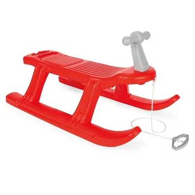 Sanie copii cu suport frontal Pilsan Snow Monster Red,sezut ergonomic,sfoara cu maner inclusa