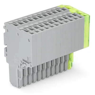 2-conductor female connector; 1.5 mm²; 12-pole; 1,50 mm²; gray, green-yellow