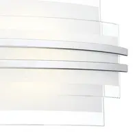 Lampa iluminat perete Sector Large Wall Light Frosted Glass Polished Chrome LED