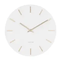 Ceas de perete Karlsson Charm, alb - auriu, ø 30 cm