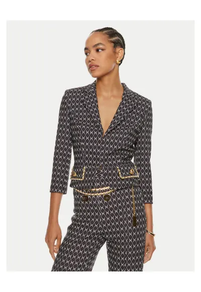Sacou dama negru - cu model