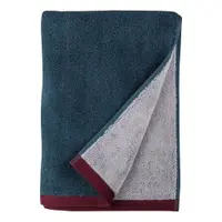 Prosop albastru închis/gri din bumbac organic din frotir 50x90 cm Soft – Mette Ditmer Denmark