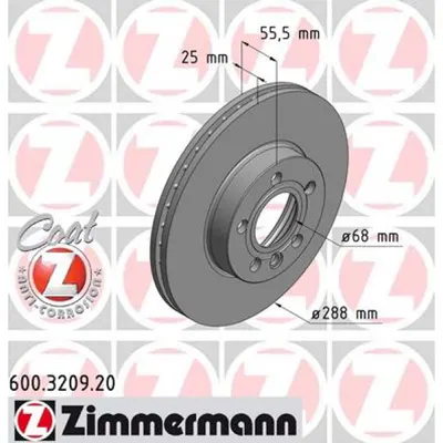 Disc frana ZIMMERMANN 600.3209.20