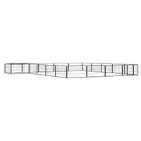 Gossi tarc caini 20 panouri negru 100x50 cm otel vopsit electrostatic