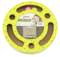 Pawise Round Cat Scratch and Play cu Catnip pentru Pisici