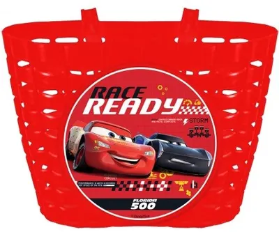 Coș de biciclete pentru copii BIKE SPORT - Cars 3, rosie