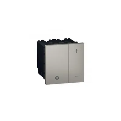Push-button Variator Arteor - universal 2-wire - 2 patrat module - magnesium