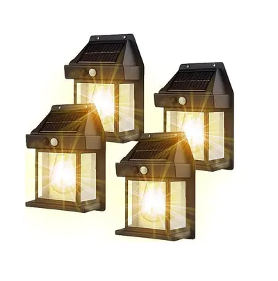 Set 4 x Lampa solara 3W LED, Senzor de miscare