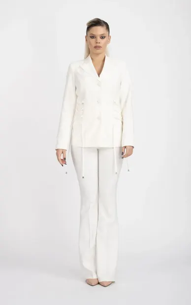Sacou elegant cu snur la talie