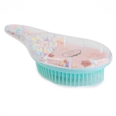 Perie de Par pentru Descalcirea Parului cu Bilute si Desen LOVE 15 cm - Nurio