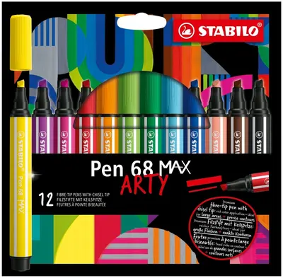 Carioci Stabilo - Pen 68 Max Arty, 12 culori