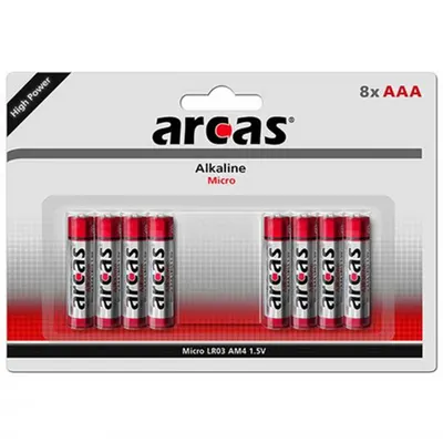 Baterii AAA R3, blister 4 + 4 Buc. Arcas