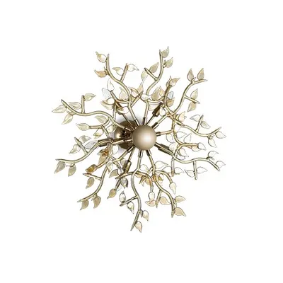 Plafoniera Spring, 5 becuri, dulie E14, D:750 mm, H:185 mm, Chihlimbar