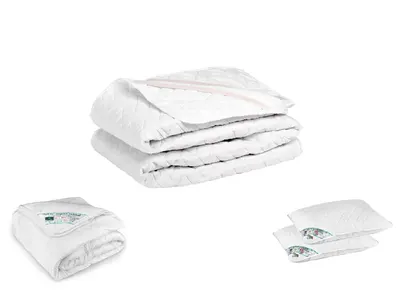 Pachet 1 Protectie pentru saltea HypoallergenicMed, 140x200 + Pilota de vara HypoallergenicMed, 180x200 + 2 Perna HypoallergenicMed, 50x70