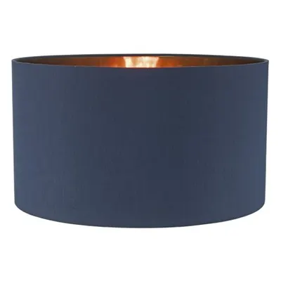 Corp de iluminat suspendat Timon Easy Fit Pendant Shade Navy Blue With Rose Gold Lining