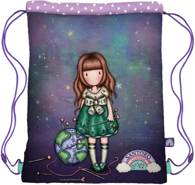 Rucsac cu cordon Santoro Gorjuss - Be Kind To Our Planet